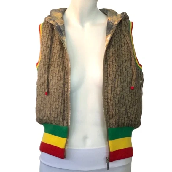 Christian Dior by John Galliano Hooded Rasta Puffer Vest - Picture 3 of 13